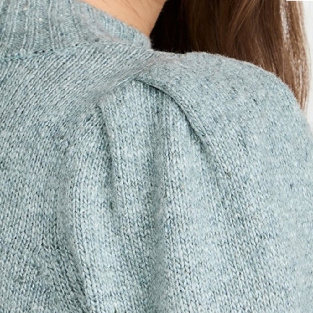 Faherty Women's Crew Neck Sweater in Light Gray - Picture 5 of 15